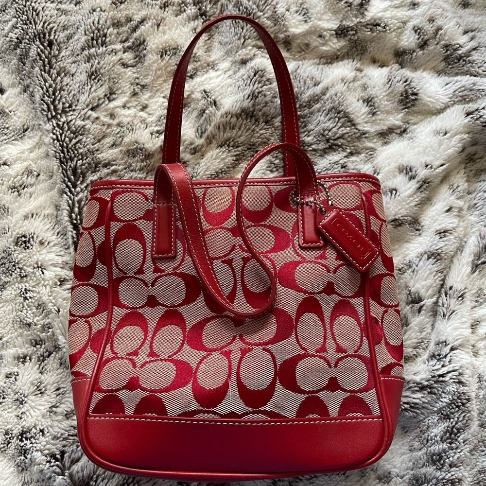 Vintage Red Coach Handbag NWOT